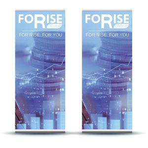 Брендированный ролл-ап стенд FORISE: for rise - for you, 85x205 см (в сумке)